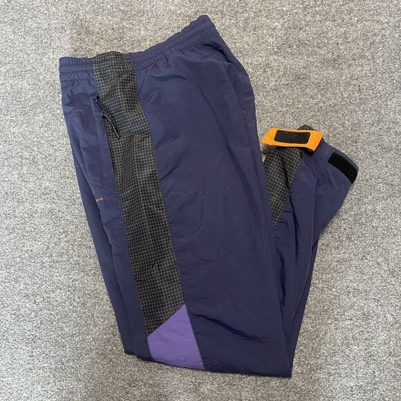 Bershka Mens Track Pants L Purple & Plaid Side Panels Polyester Activewear - Picture 8 of 8